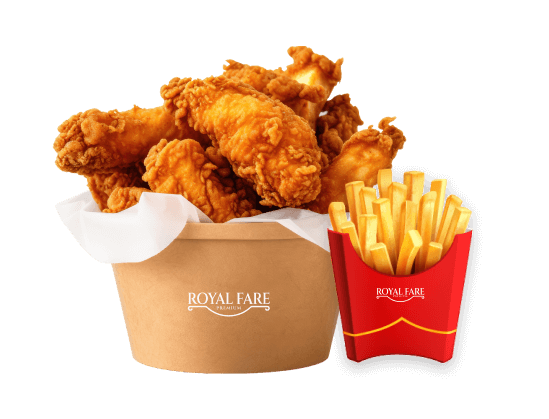 Hot Wings with Fries